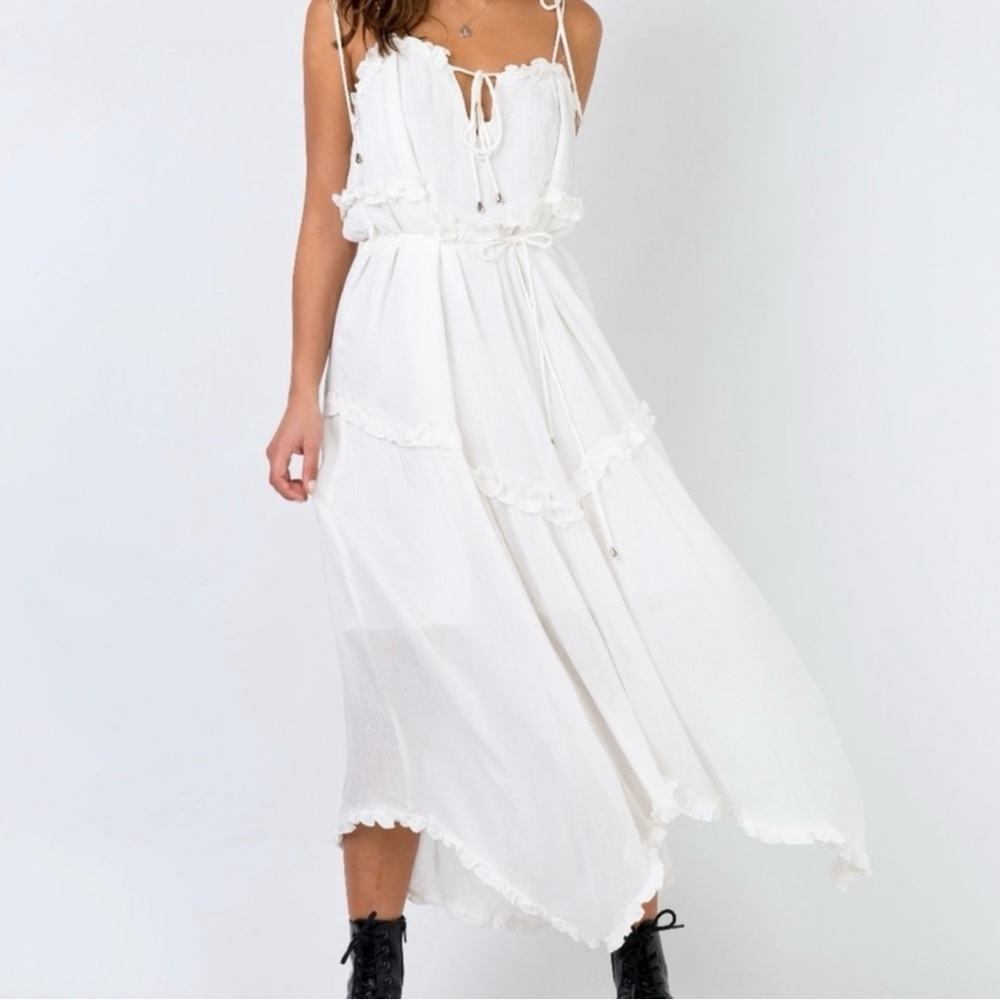 Flowy boho white dress